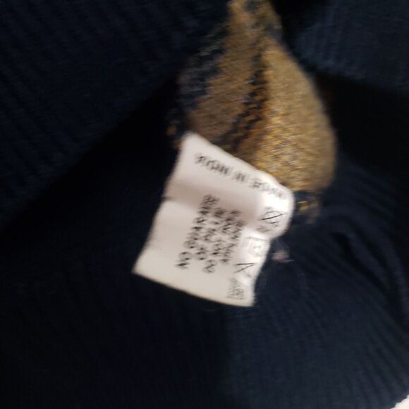 Vintage Captor Mens Navy Sweater Size XXL Window Pane Plaid Preppy Office Casual - Picture 6 of 8